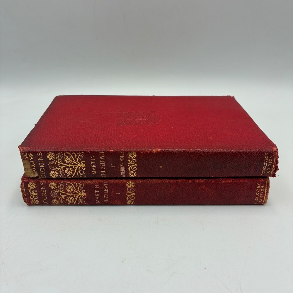 Charles Dickens Martin Chuzzlewit 1908 American Booklovers Edition 2‎ Vol Set